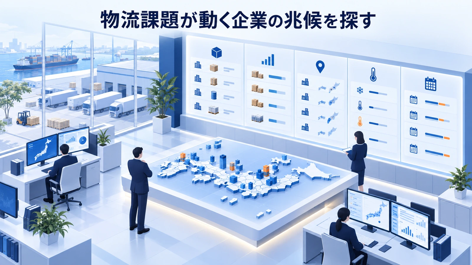 「物流課題が動く企業の兆候を探す」の要点を整理したImage 2.0図解