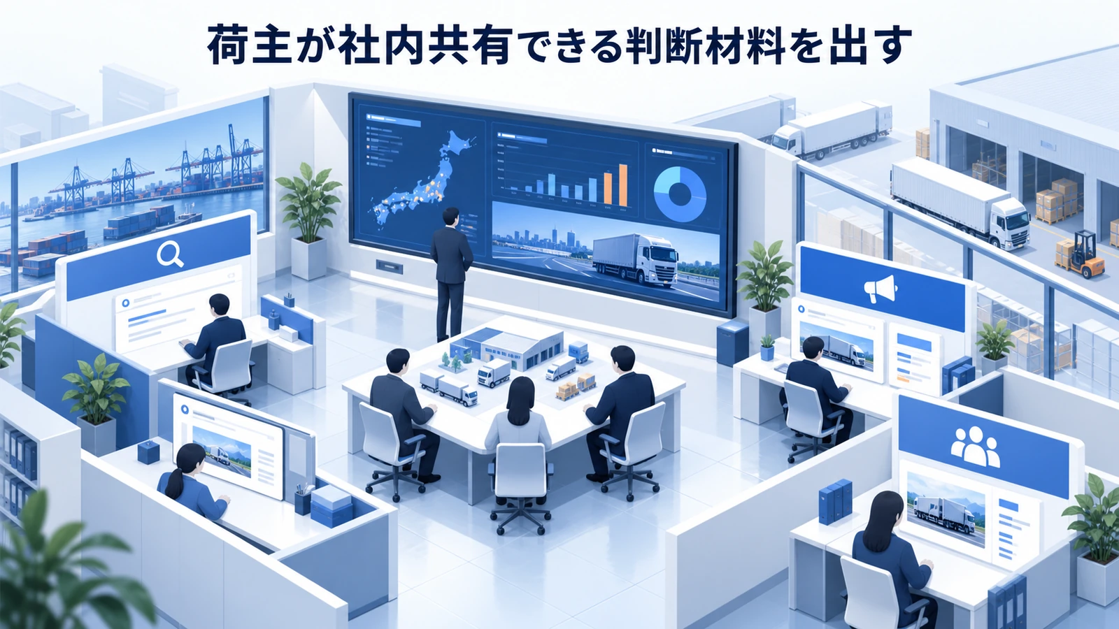 「荷主が社内共有できる判断材料を出す」の要点を整理したImage 2.0図解