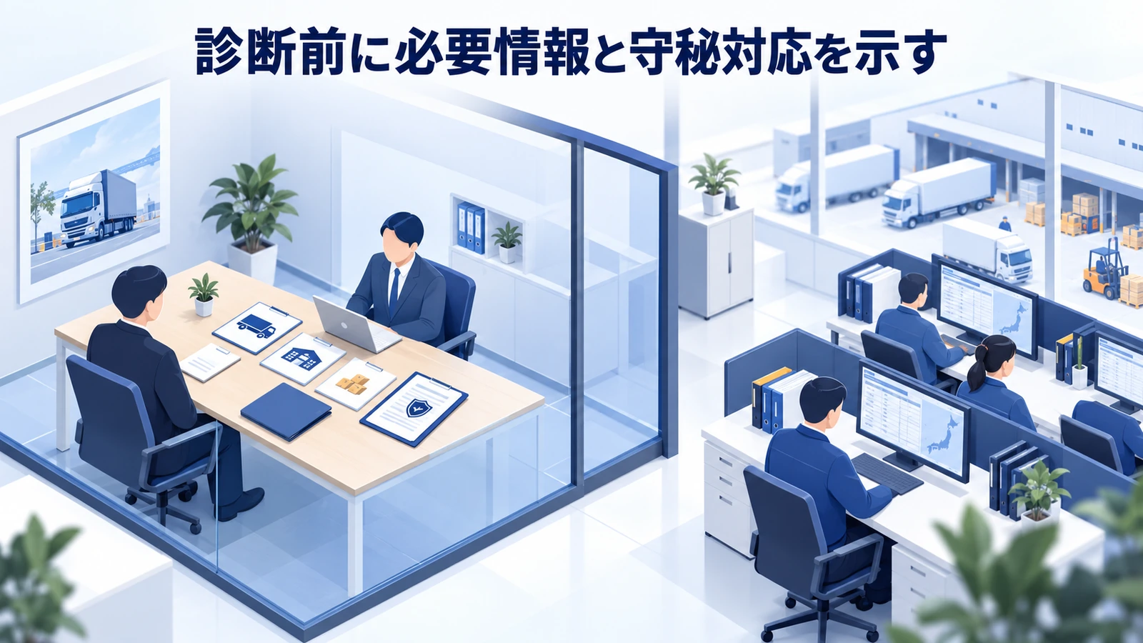 「診断前に必要情報と守秘対応を示す」の要点を整理したImage 2.0図解