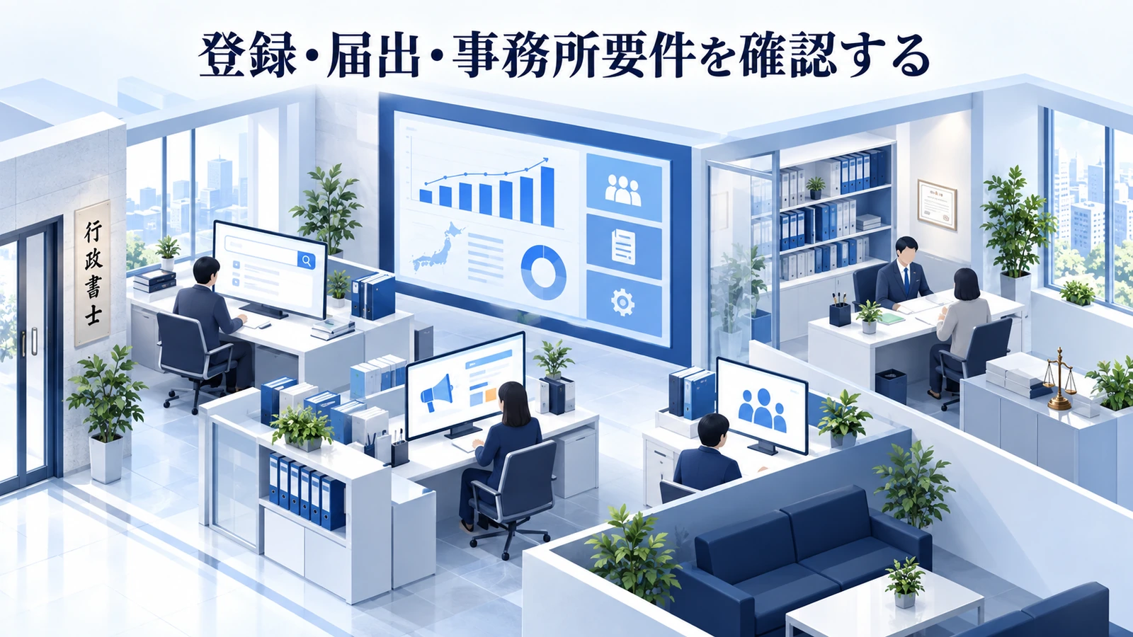 「登録・届出・事務所要件を確認する」を整理したImage 2.0図解