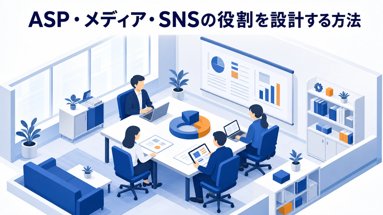 ASP・メディア・SNSの役割を設計する方法を示すWeb広告運用