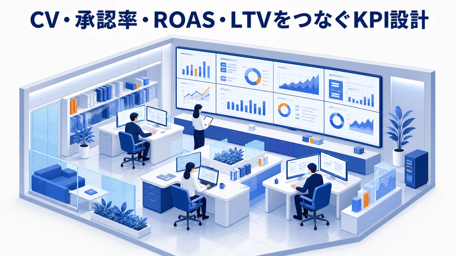CV・承認率・ROAS・LTVをつなぐKPI設計を示すWeb広告運用