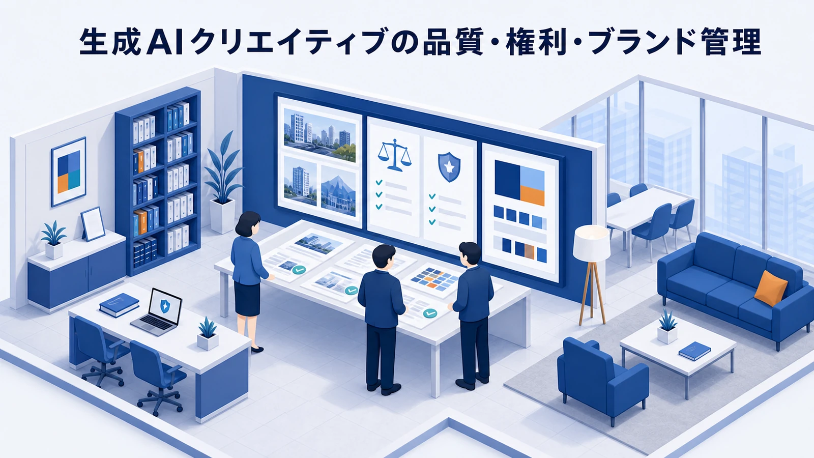 生成AIクリエイティブの品質・権利・ブランド管理を示すWeb広告運用