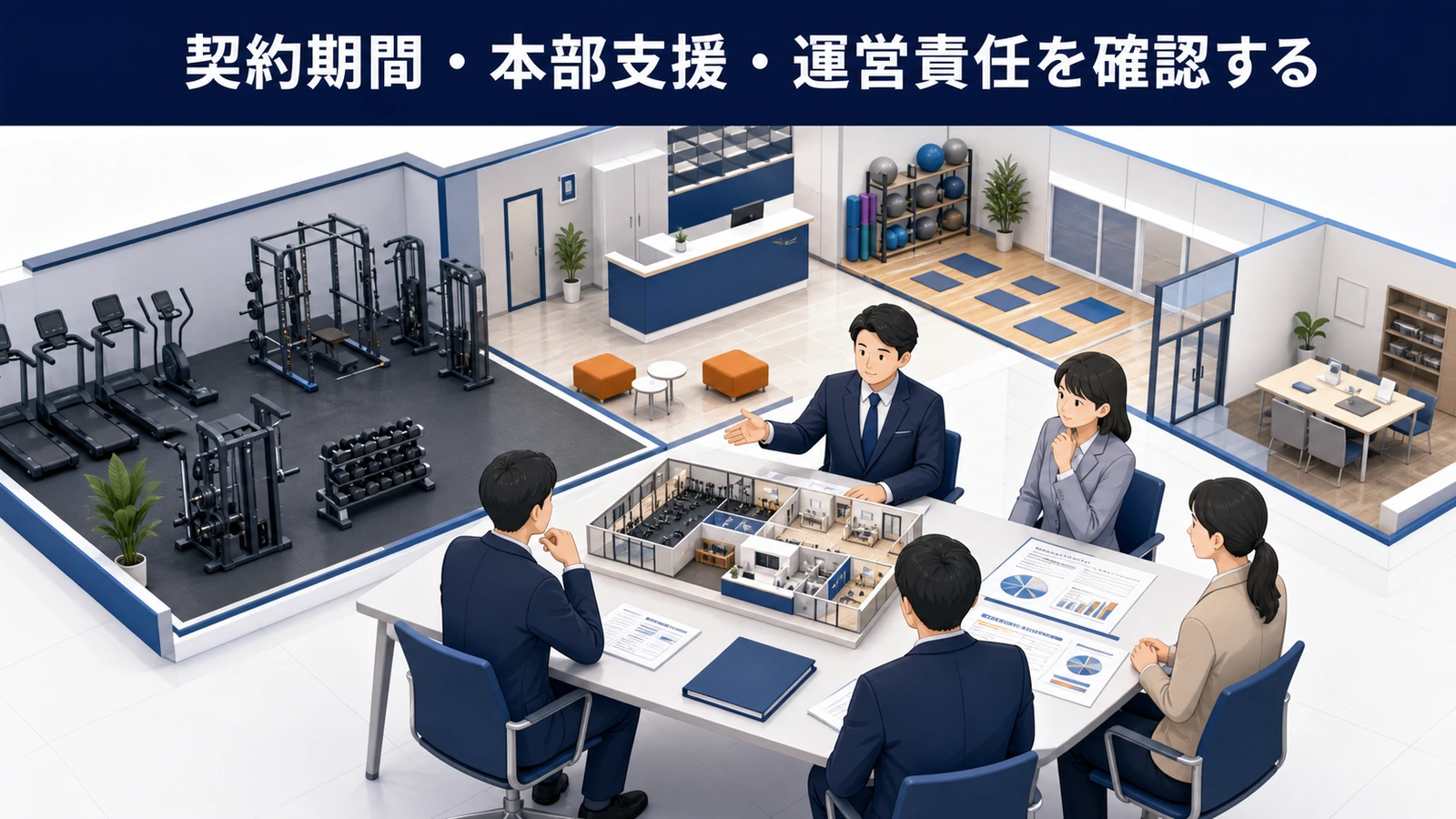 契約期間・本部支援・運営責任を確認する