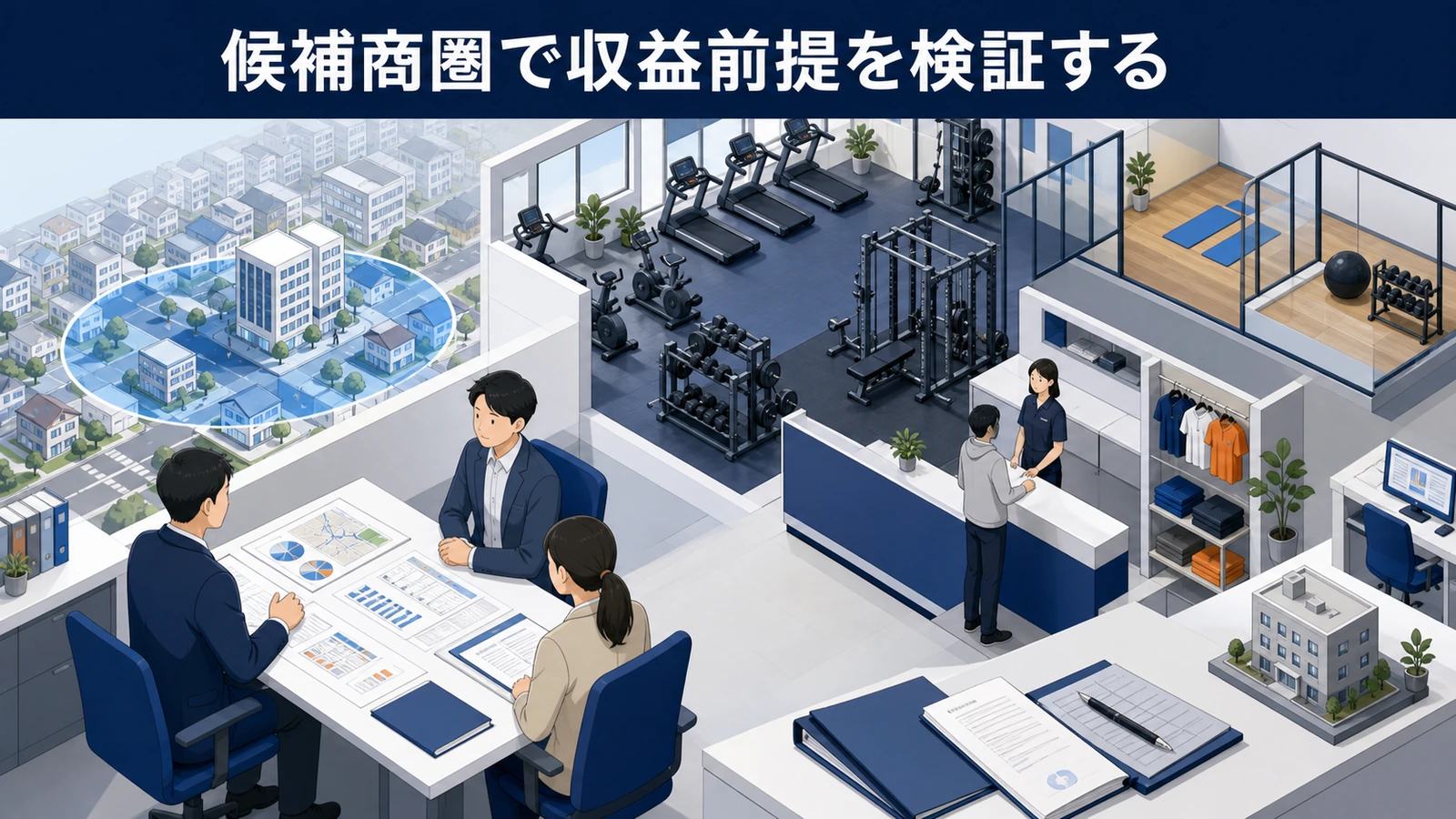 候補商圏で収益前提を検証する