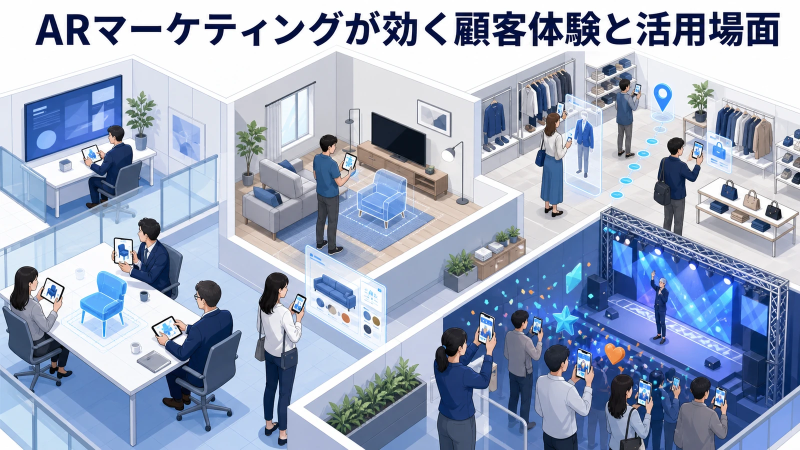 ARマーケティングが効く顧客体験と活用場面を示すWeb広告運用