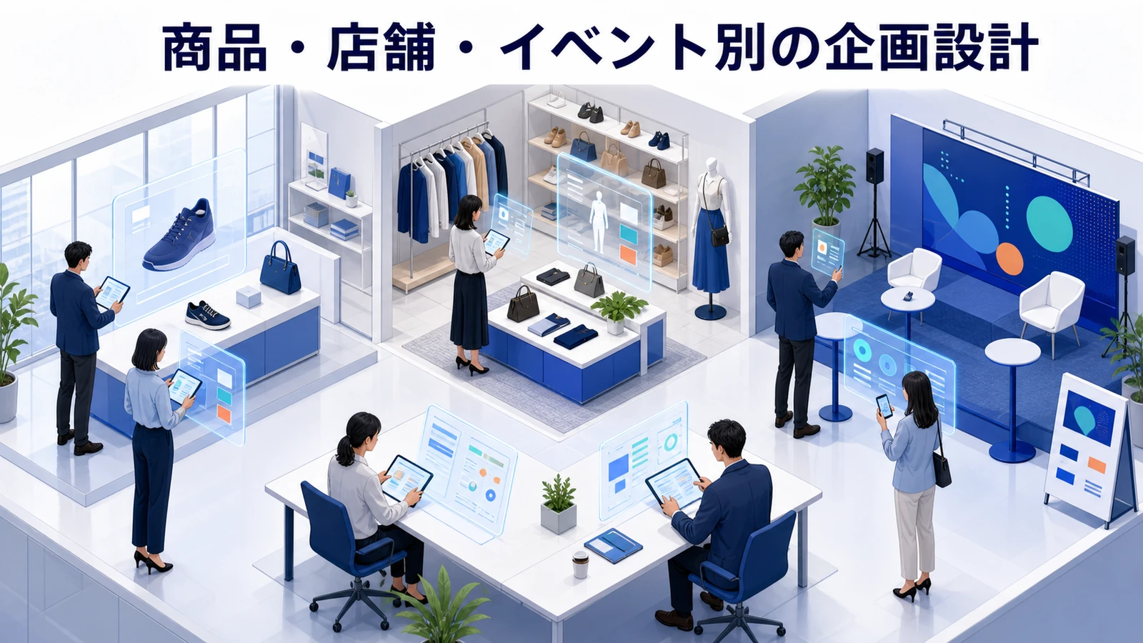 商品・店舗・イベント別の企画設計を示すWeb広告運用