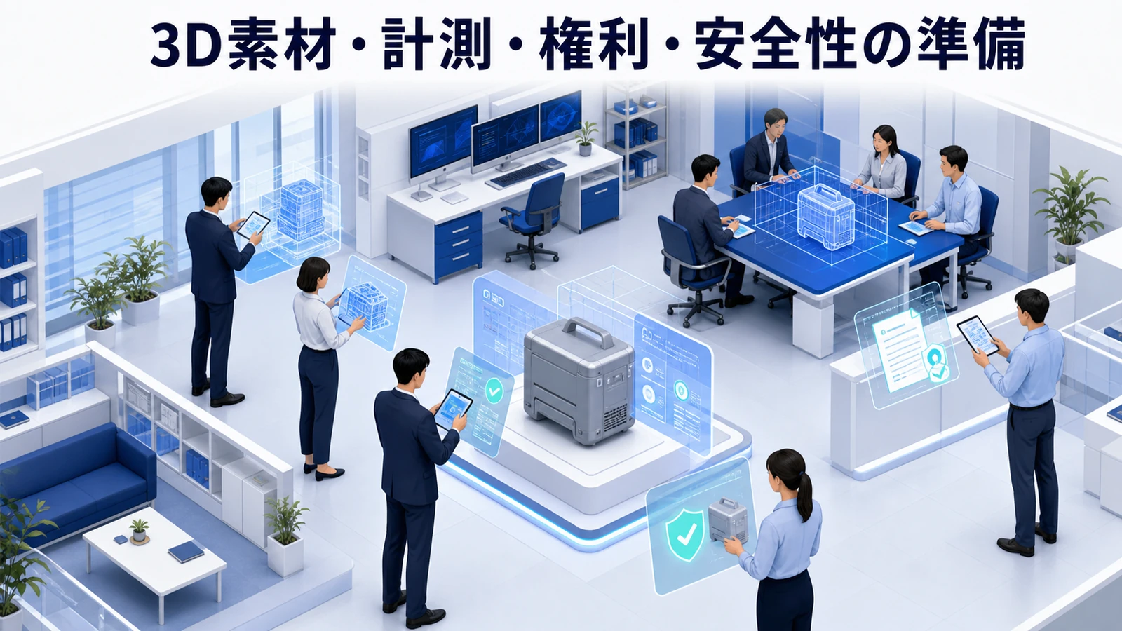 3D素材・計測・権利・安全性の準備を示すWeb広告運用