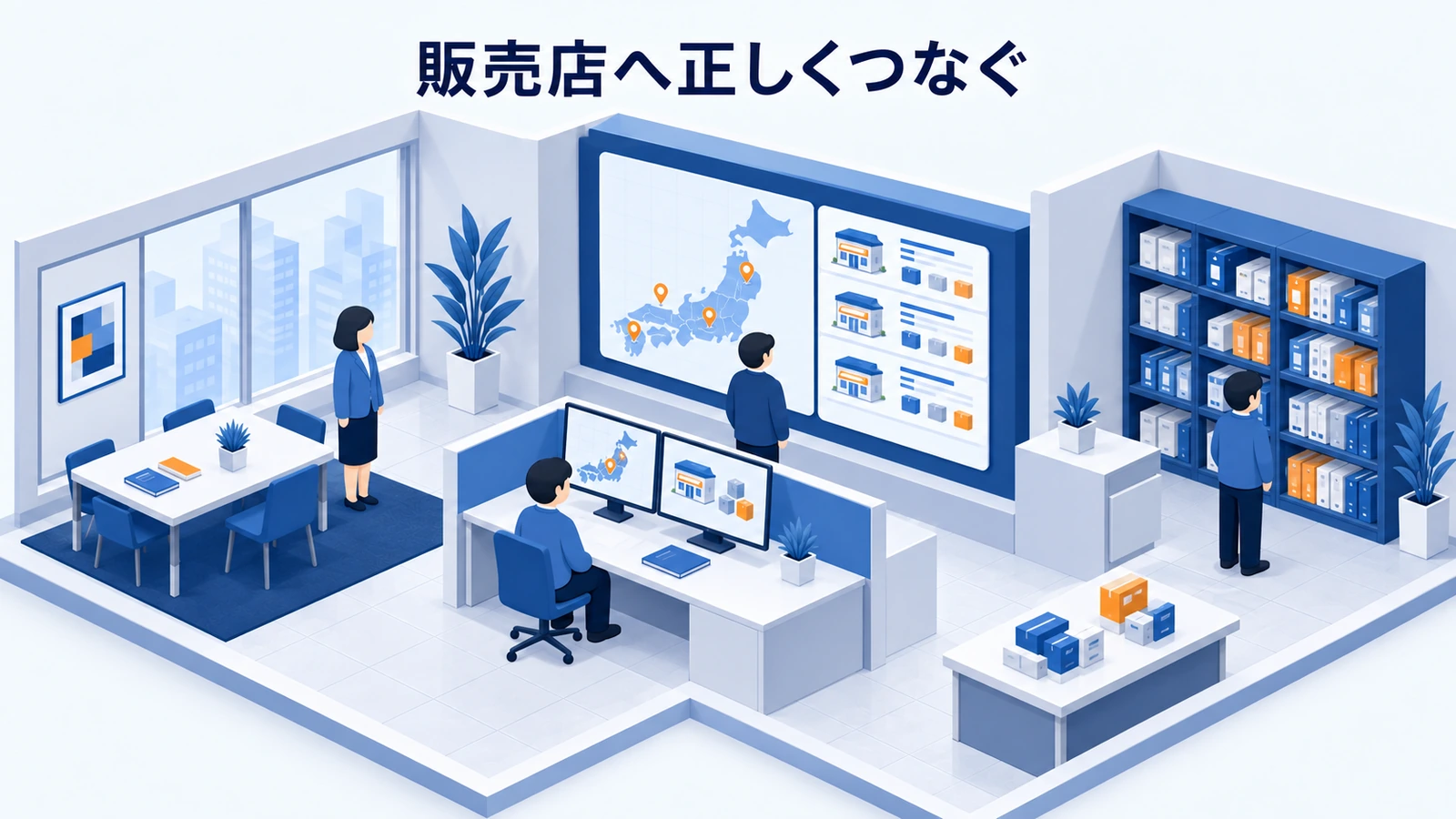 販売店へ正しくつなぐ