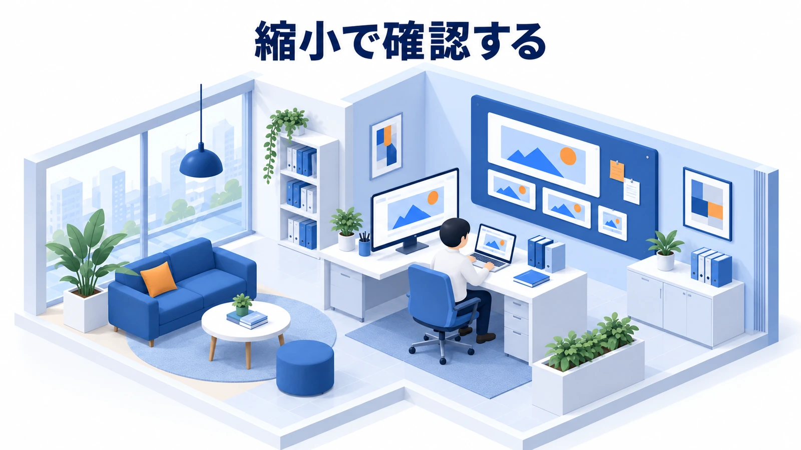 縮小で確認する