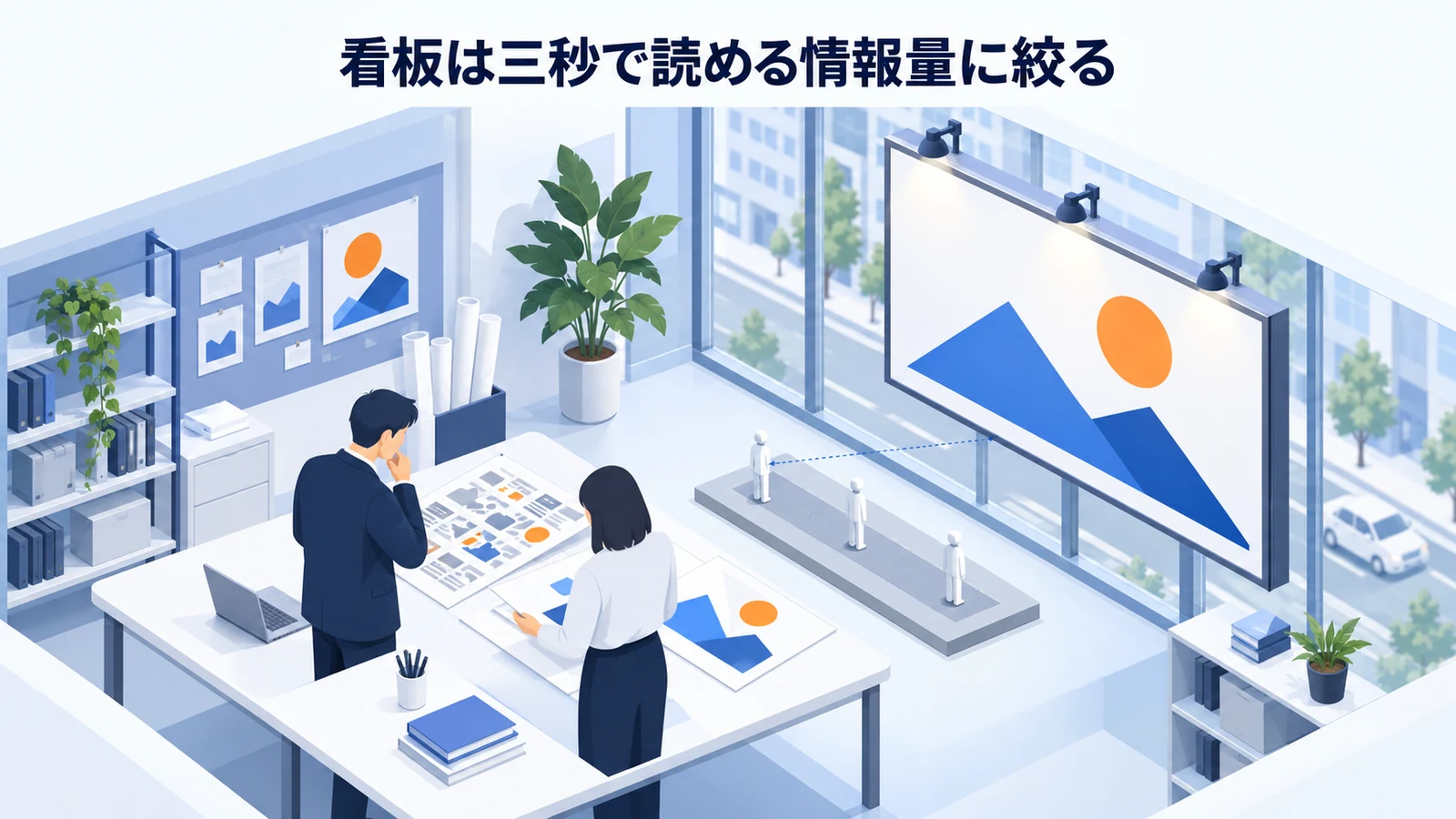看板は三秒で読める情報量に絞るを実務目線で整理