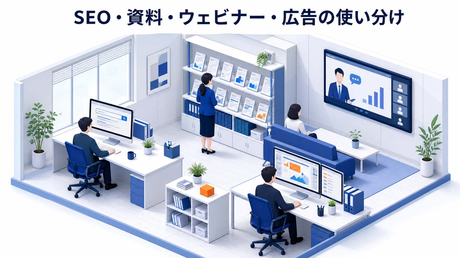 SEO・資料・ウェビナー・広告の使い分け