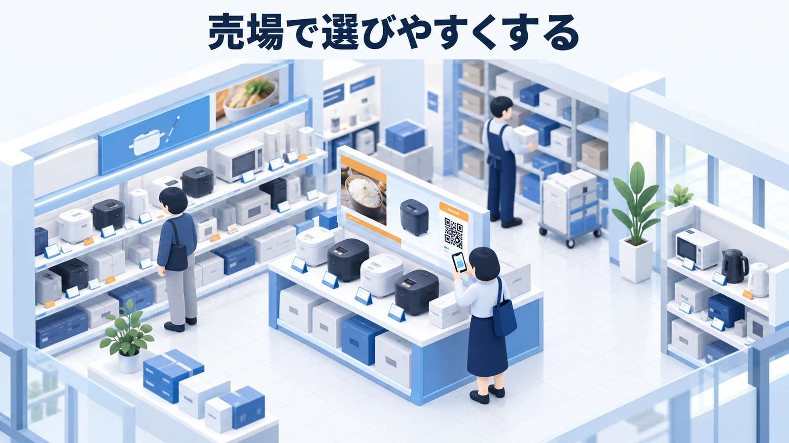 売場で選びやすくする