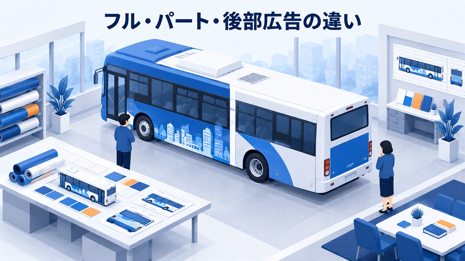 面積、視認性、情報量、予算から適した形式を選びます。