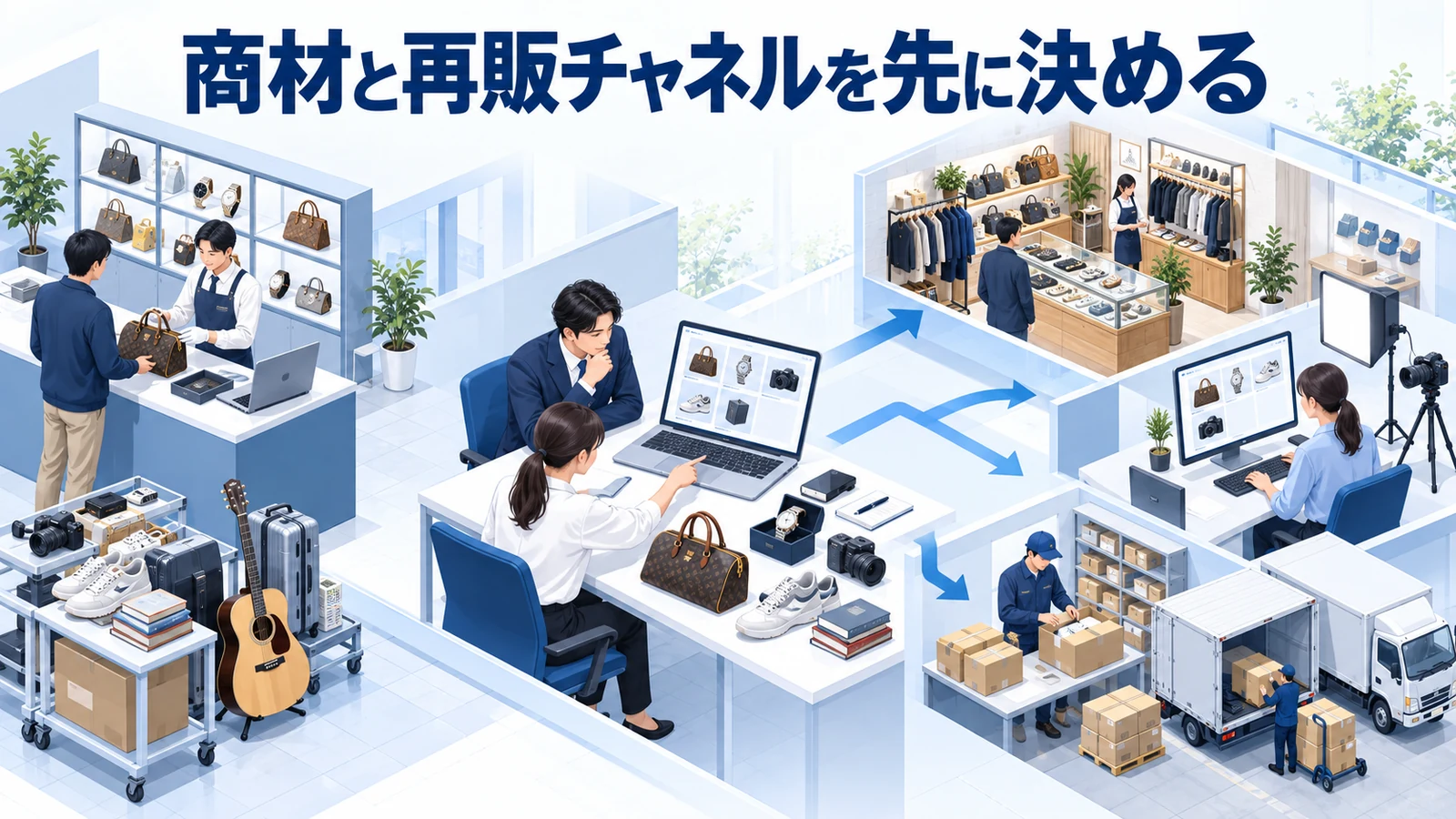 商材と再販チャネルを先に決めるを整理したImage 2.0図解