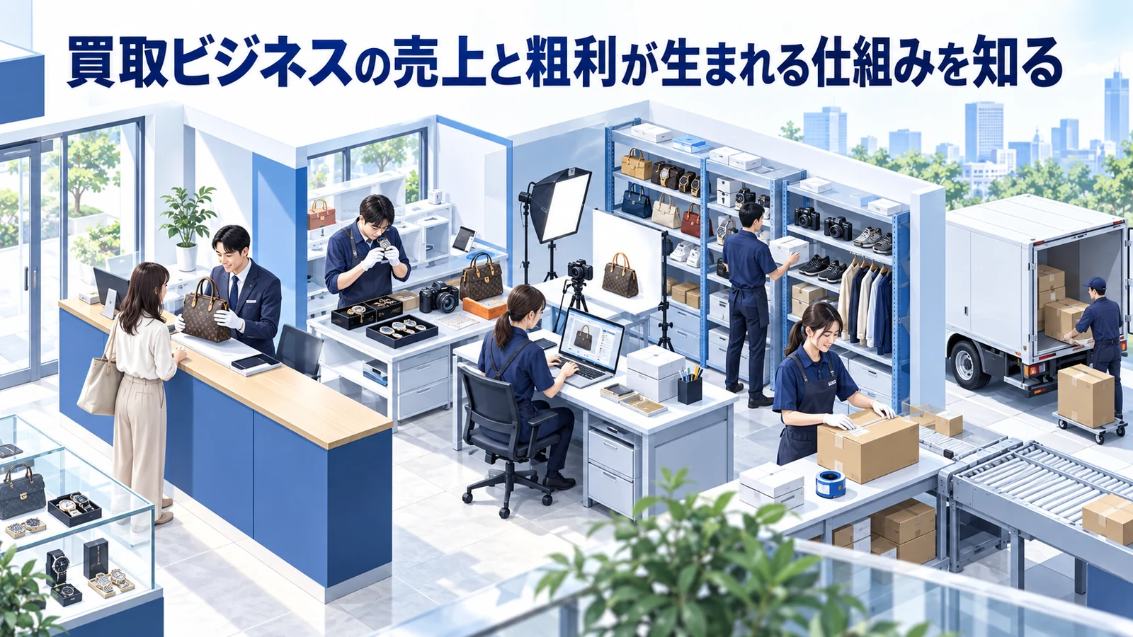 買取ビジネスの売上と粗利が生まれる仕組みを知るを整理したImage 2.0図解