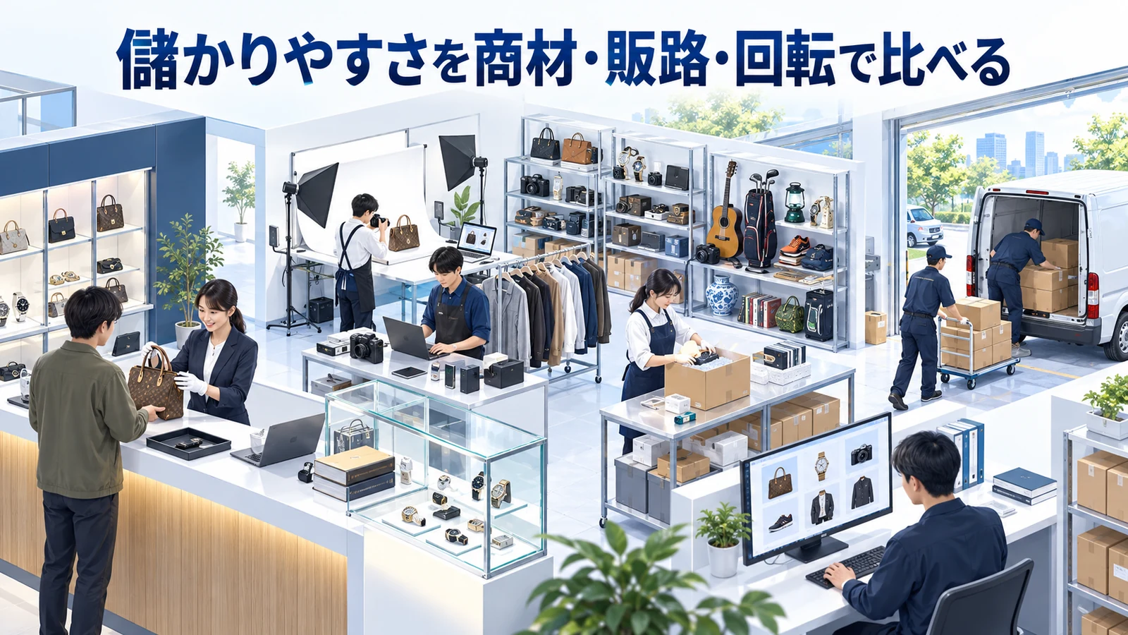 儲かりやすさを商材・販路・回転で比べるを整理したImage 2.0図解