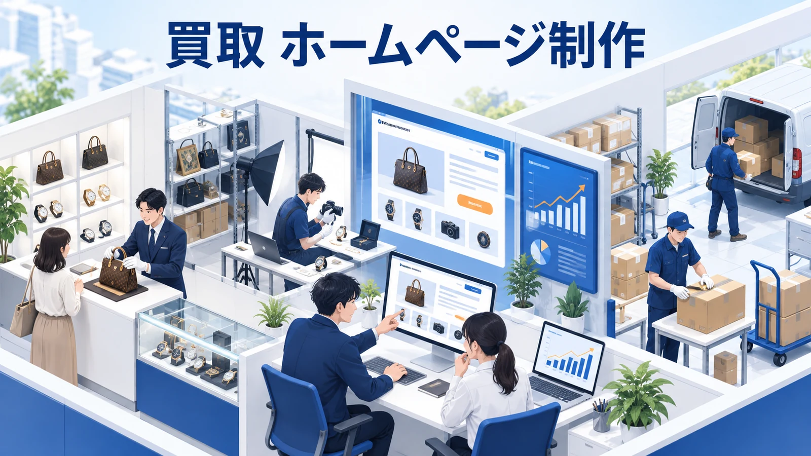 買取 ホームページ制作を整理したImage 2.0図解
