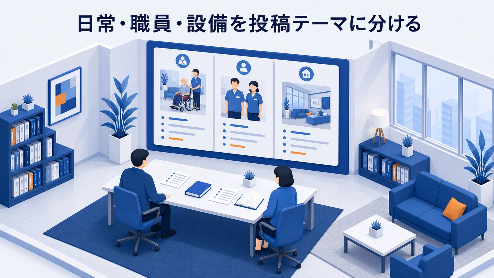 日常・職員・設備を投稿テーマに分けるを整理したImage 2.0図解