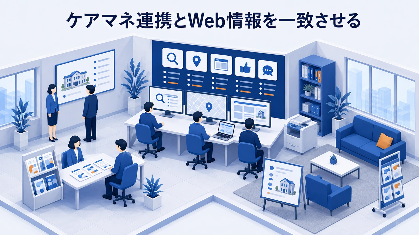 ケアマネ連携とWeb情報を一致させるを整理したImage 2.0図解