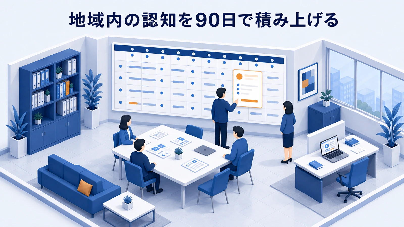 地域内の認知を90日で積み上げるを整理したImage 2.0図解