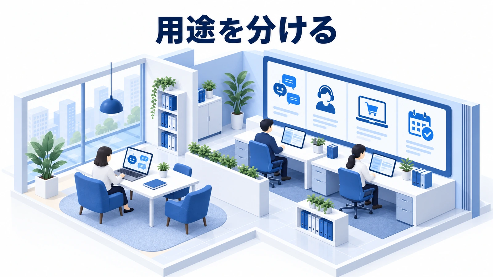 チャットボットの用途を分ける