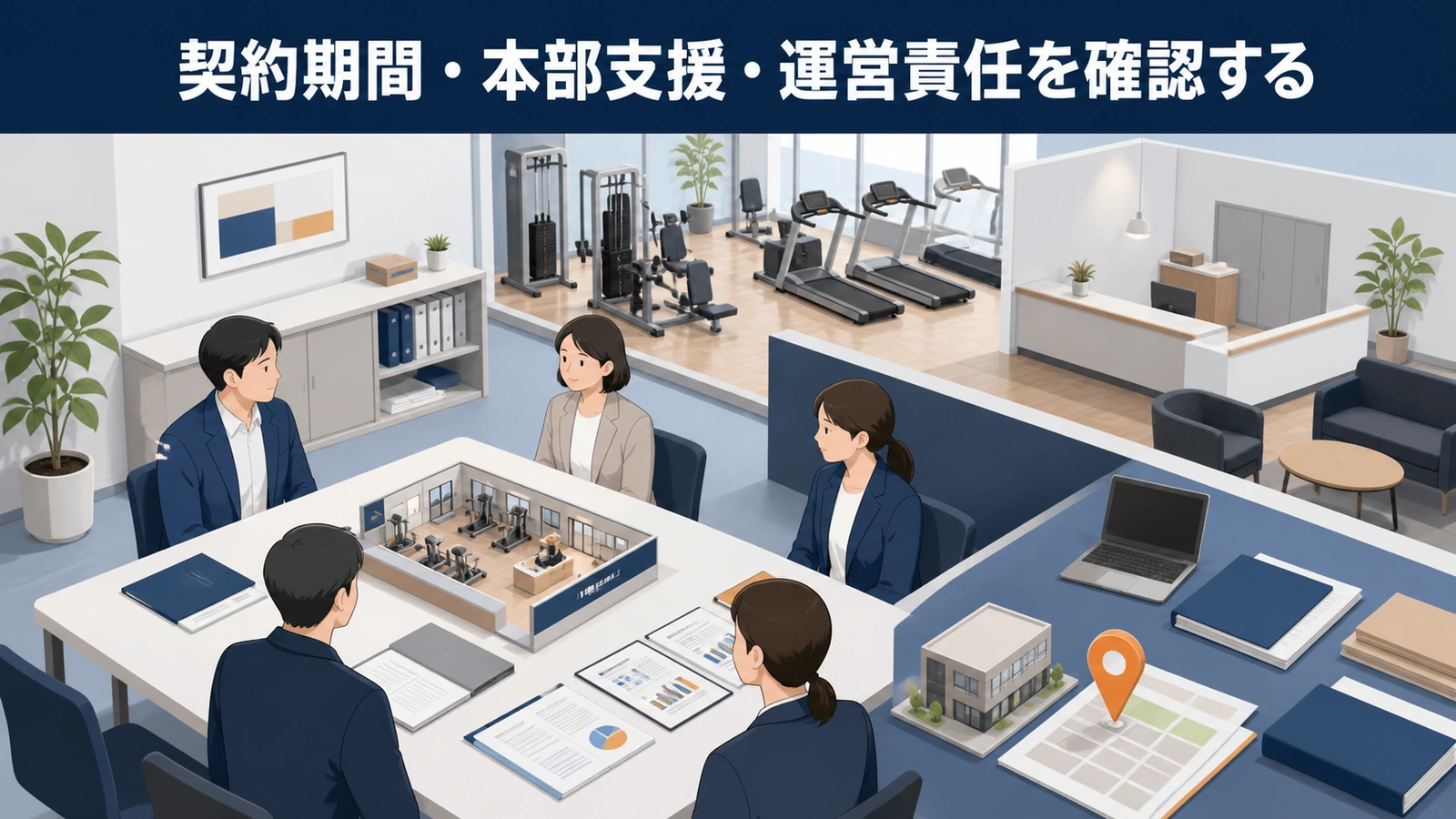 契約期間・本部支援・運営責任を確認する