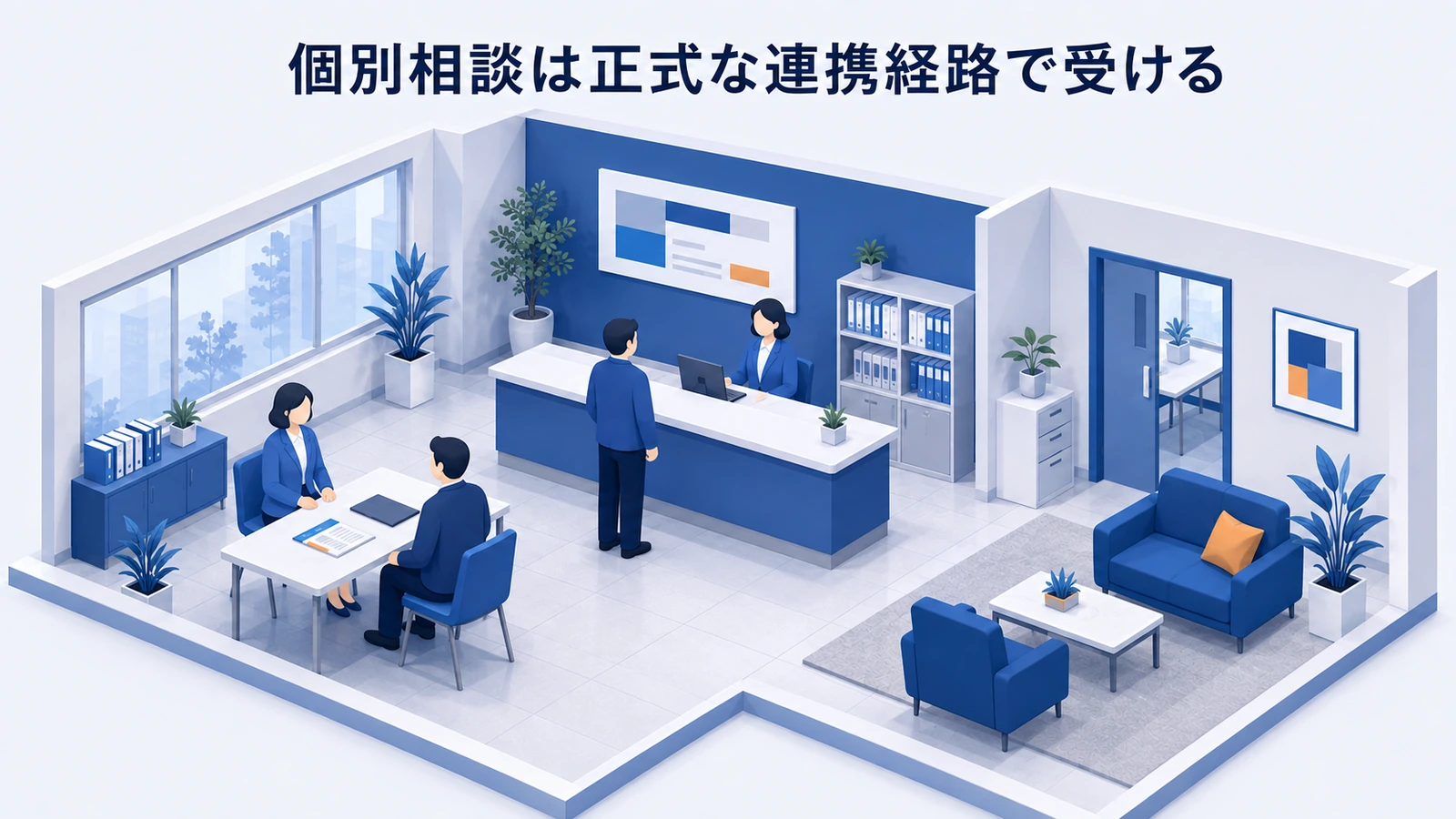 個別相談は正式な連携経路で受けるを整理したImage 2.0図解
