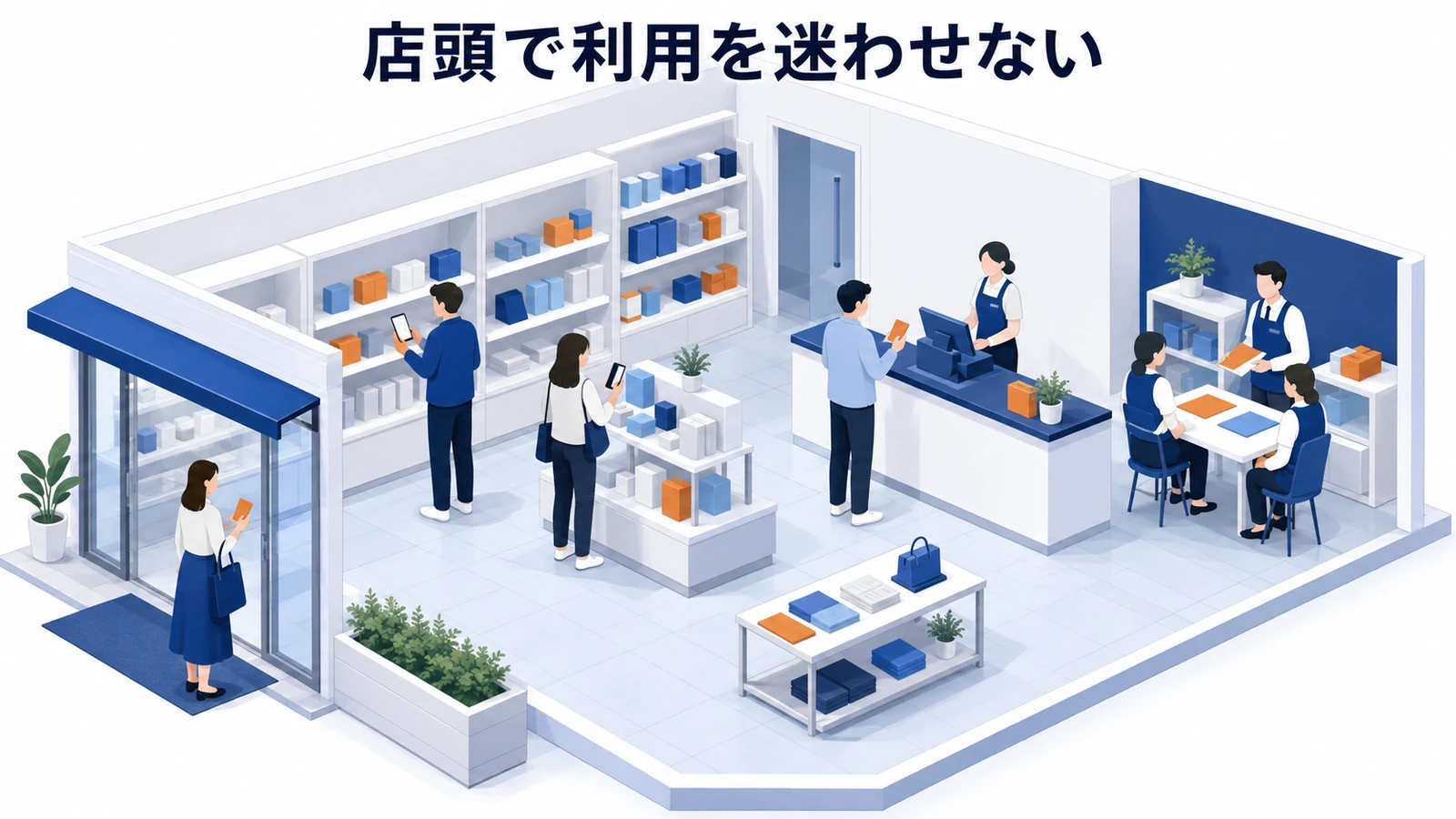 店頭でクーポン利用を迷わせない