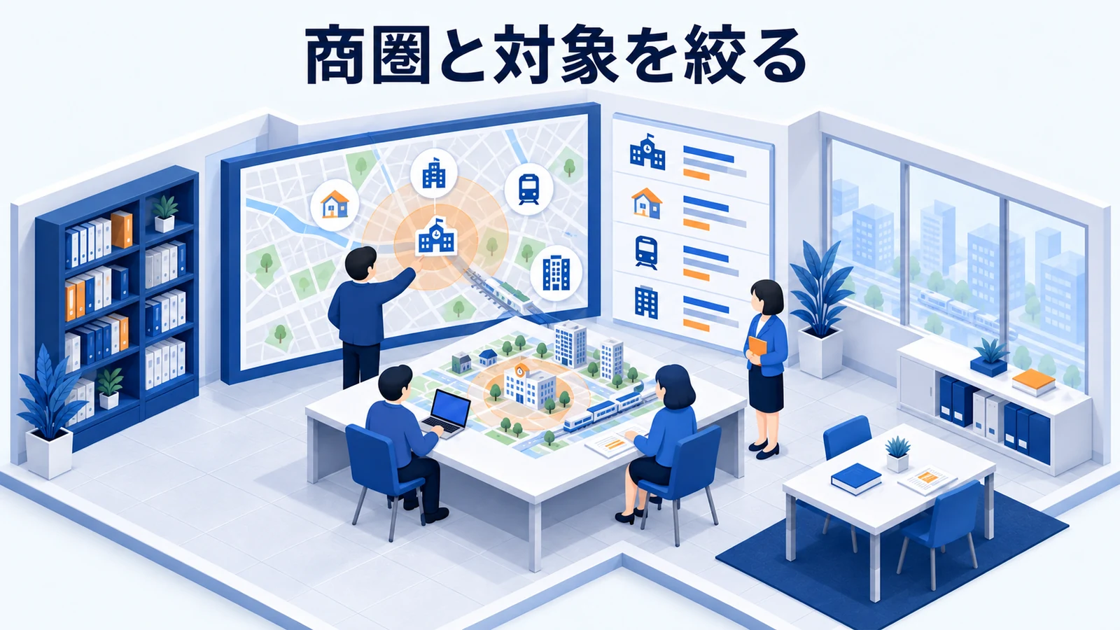 商圏と対象を絞る