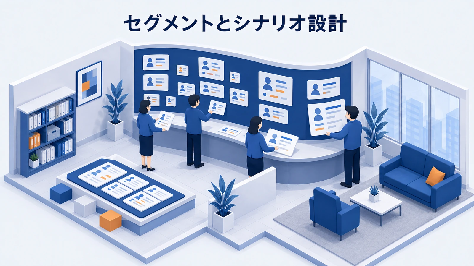 セグメントとシナリオで接点を出し分ける