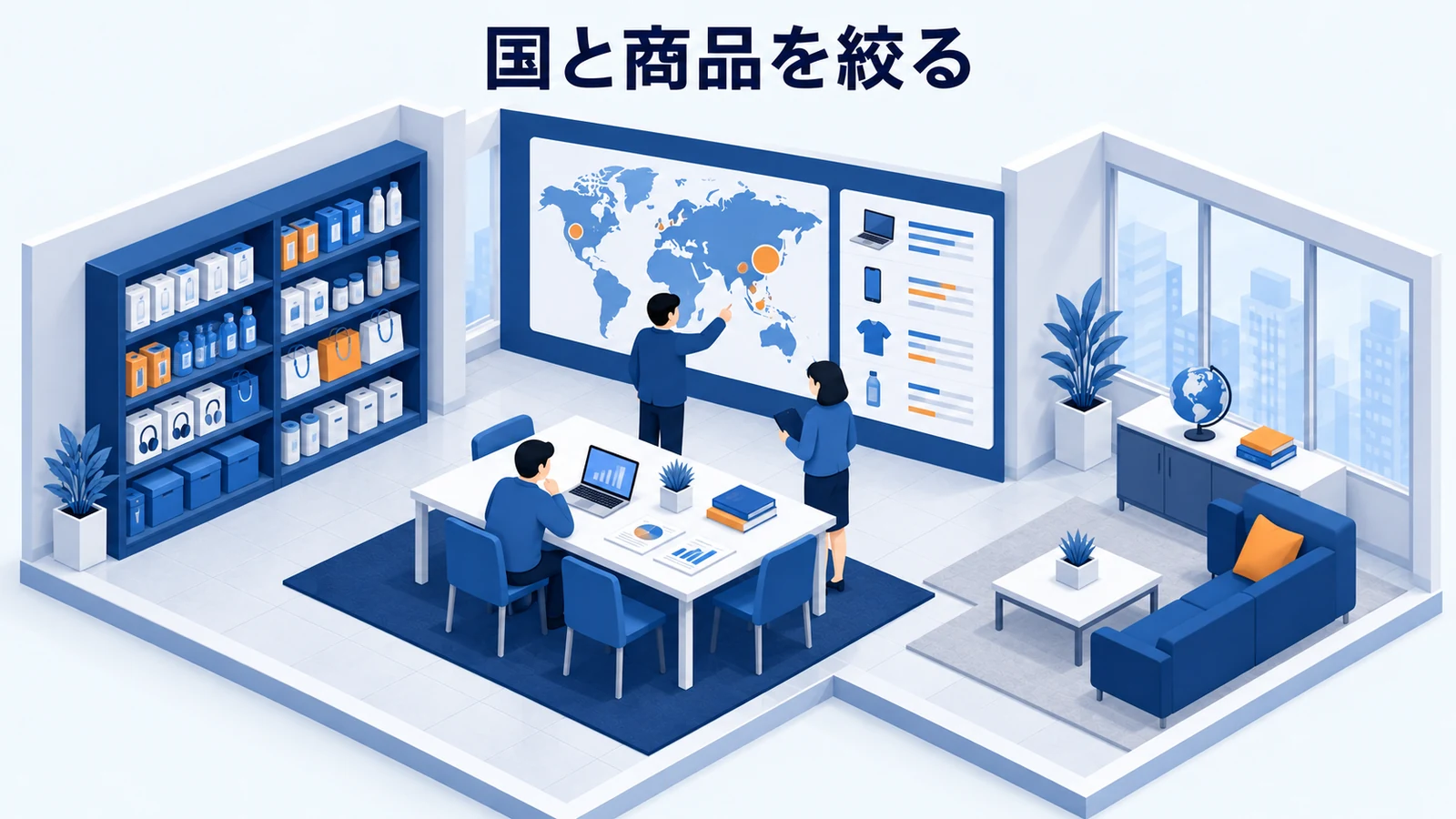 国と商品を絞る