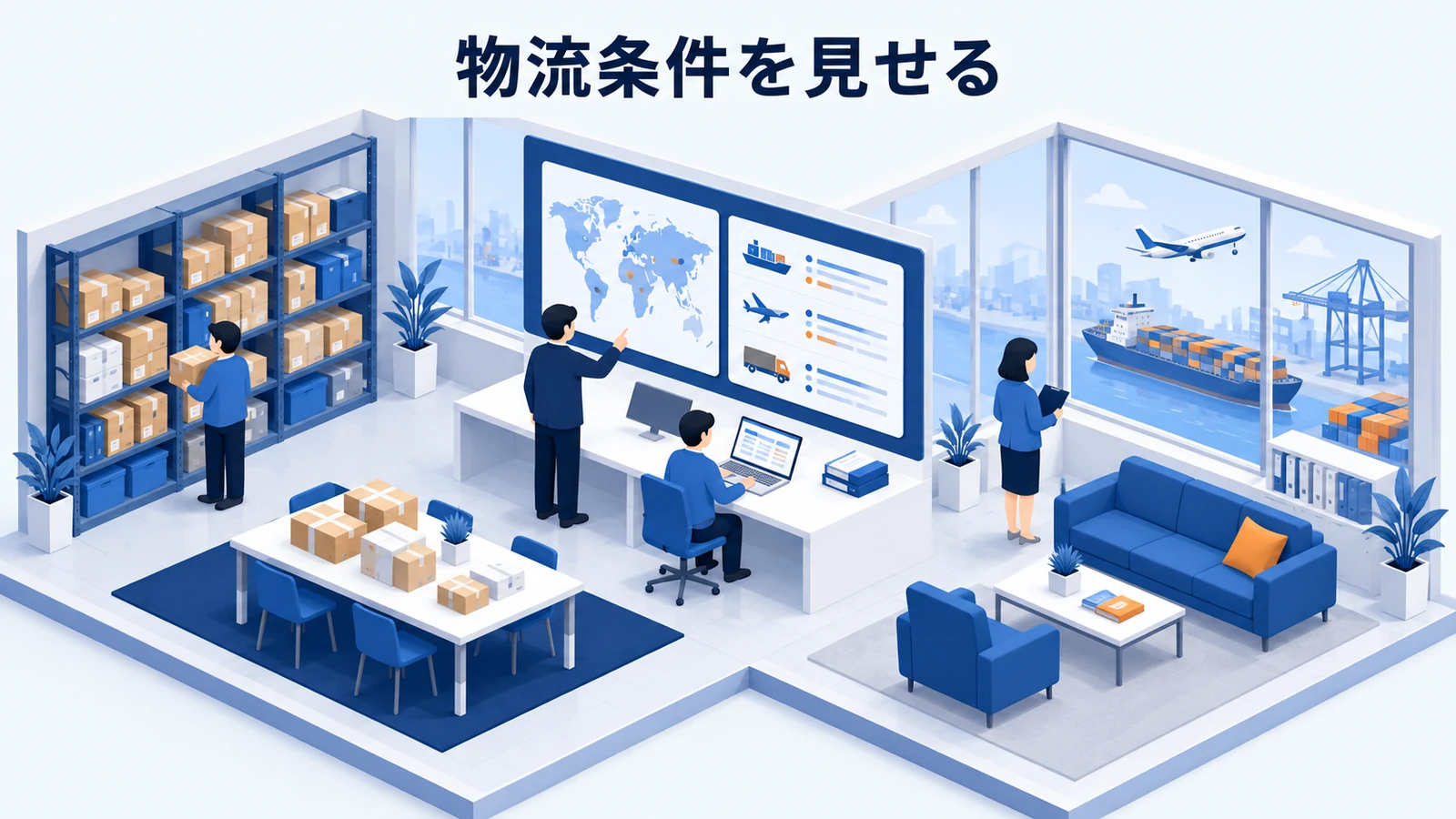 物流条件を見せる