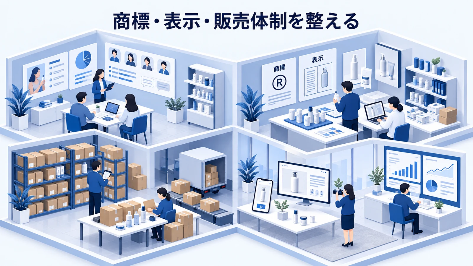 商標・表示・販売体制を整えるを確認する新規ブランド責任者のImage 2.0図解