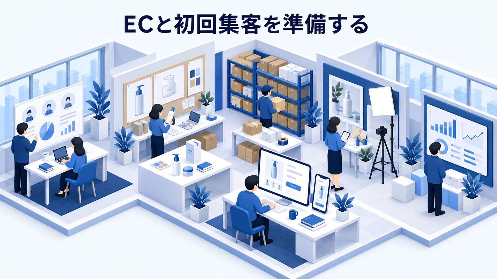 ECと初回集客を準備するを確認する新規ブランド責任者のImage 2.0図解