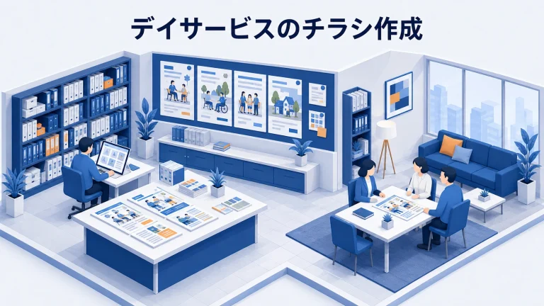 デイサービスのチラシ作成|ケアマネと家族に伝わる内容