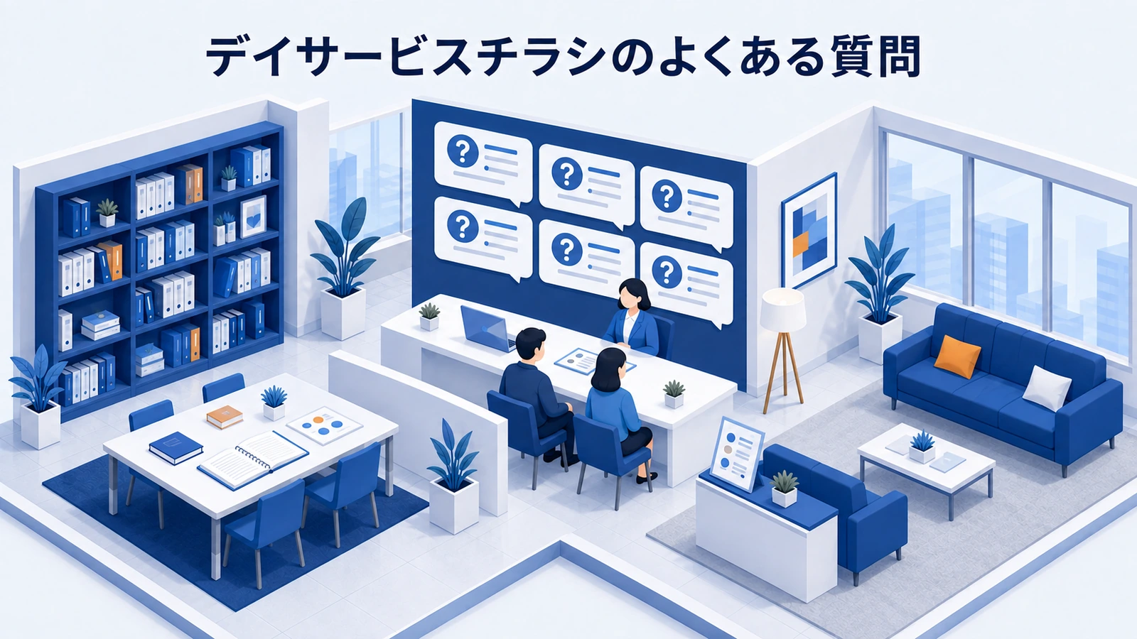 デイサービスチラシのよくある質問を整理したImage 2.0図解