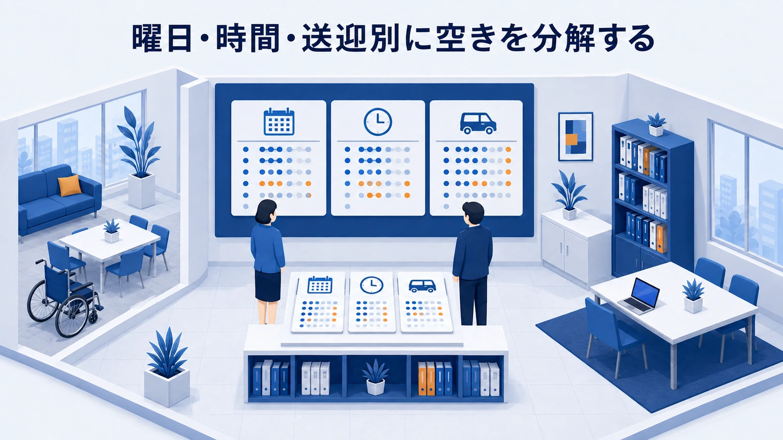 曜日・時間・送迎別に空きを分解するを整理したImage 2.0図解