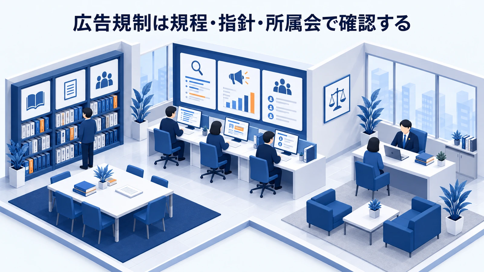 「広告規制は規程・指針・所属会で確認する」を整理したImage 2.0図解
