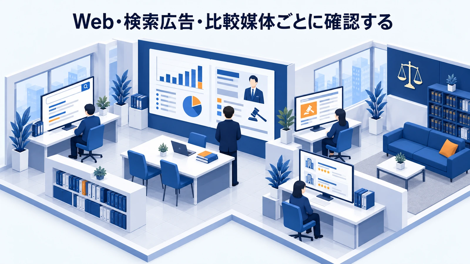 「Web・検索広告・比較媒体ごとに確認する」を整理したImage 2.0図解
