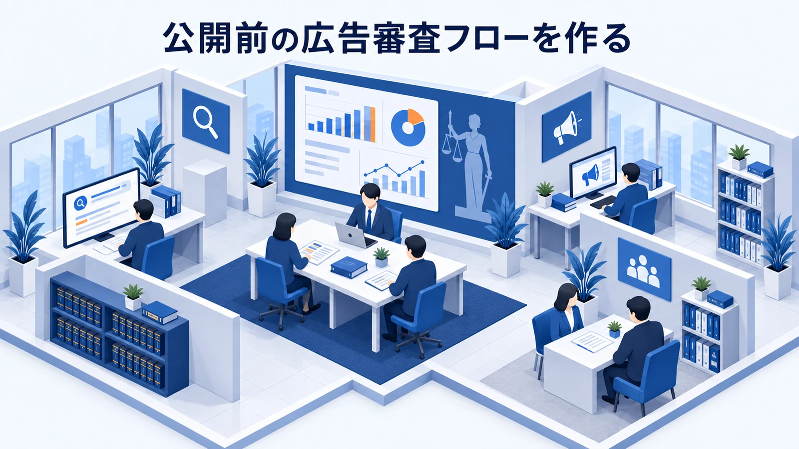 「公開前の広告審査フローを作る」を整理したImage 2.0図解