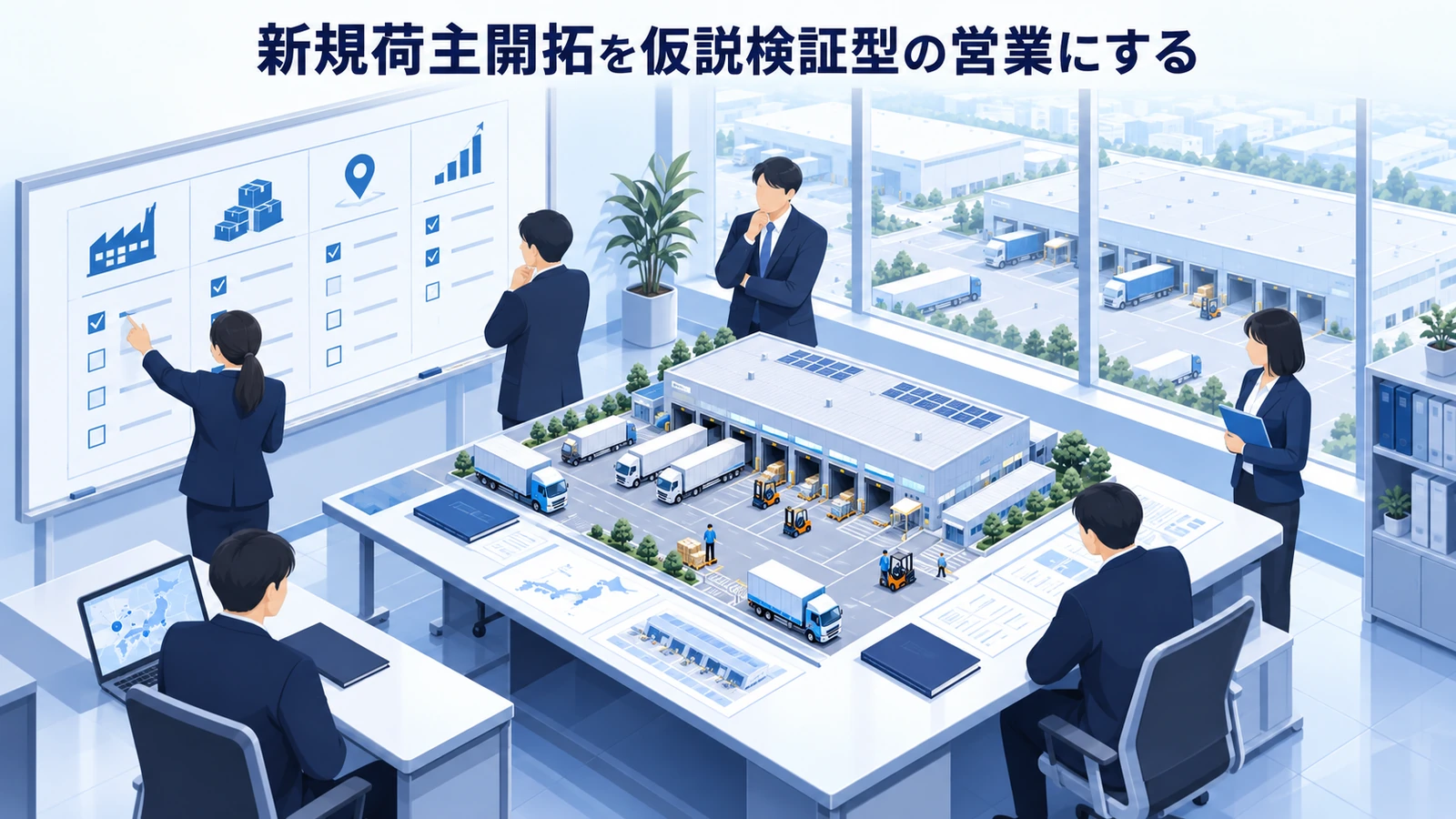 「新規荷主開拓を仮説検証型の営業にする」の要点を整理したImage 2.0図解