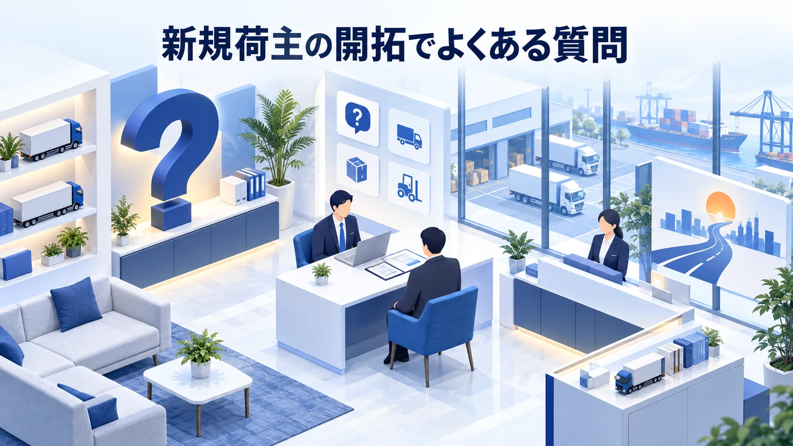 「新規荷主の開拓でよくある質問」の要点を整理したImage 2.0図解