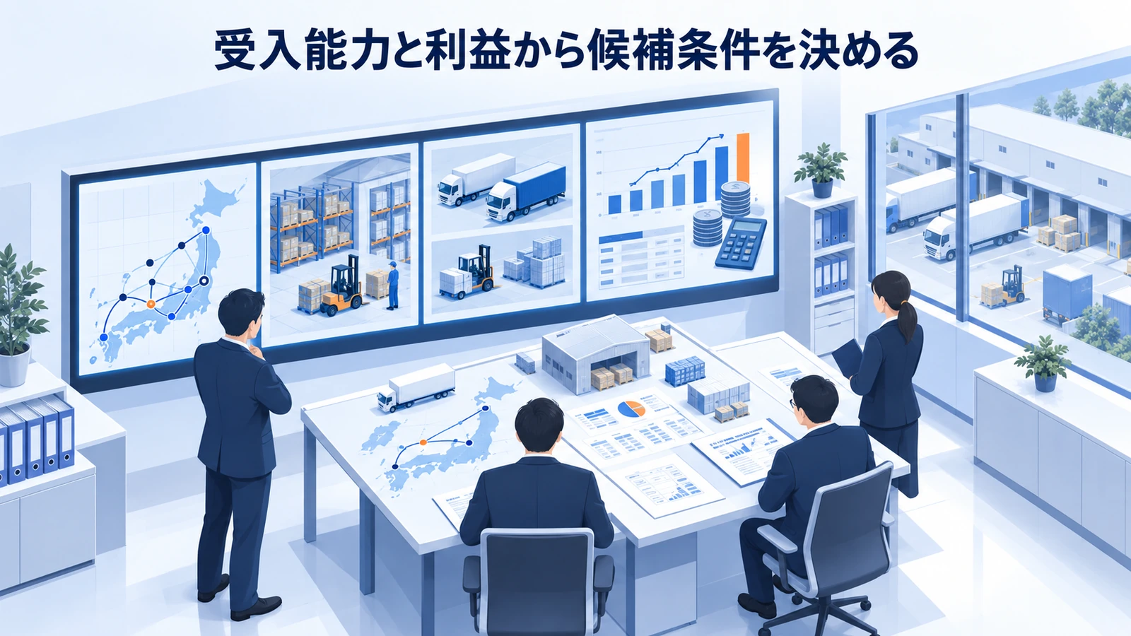 「受入能力と利益から候補条件を決める」の要点を整理したImage 2.0図解