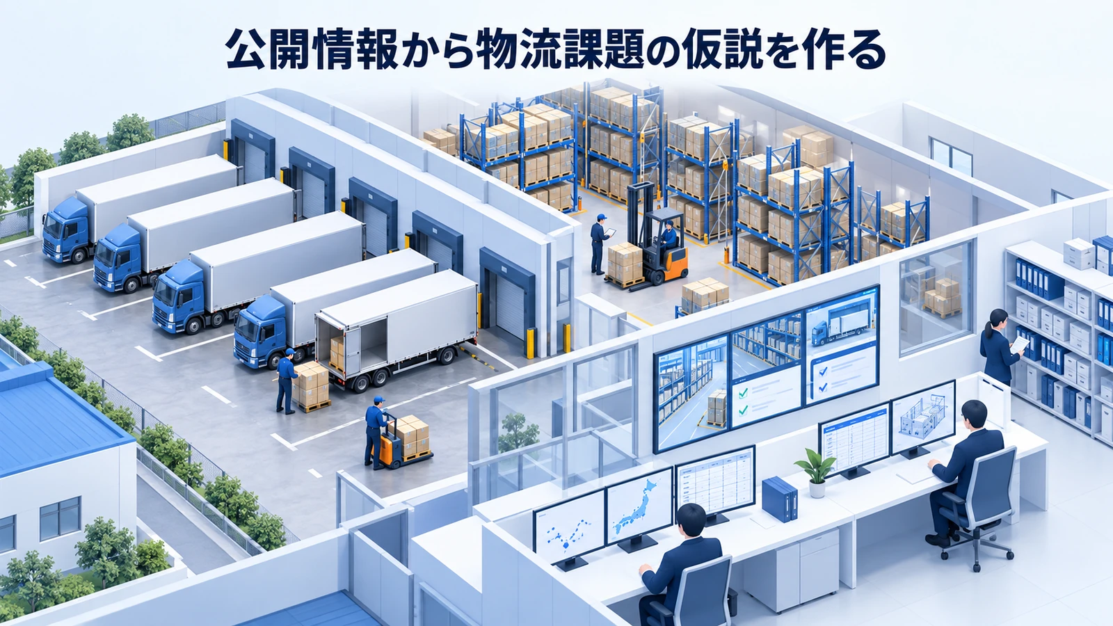 「公開情報から物流課題の仮説を作る」の要点を整理したImage 2.0図解