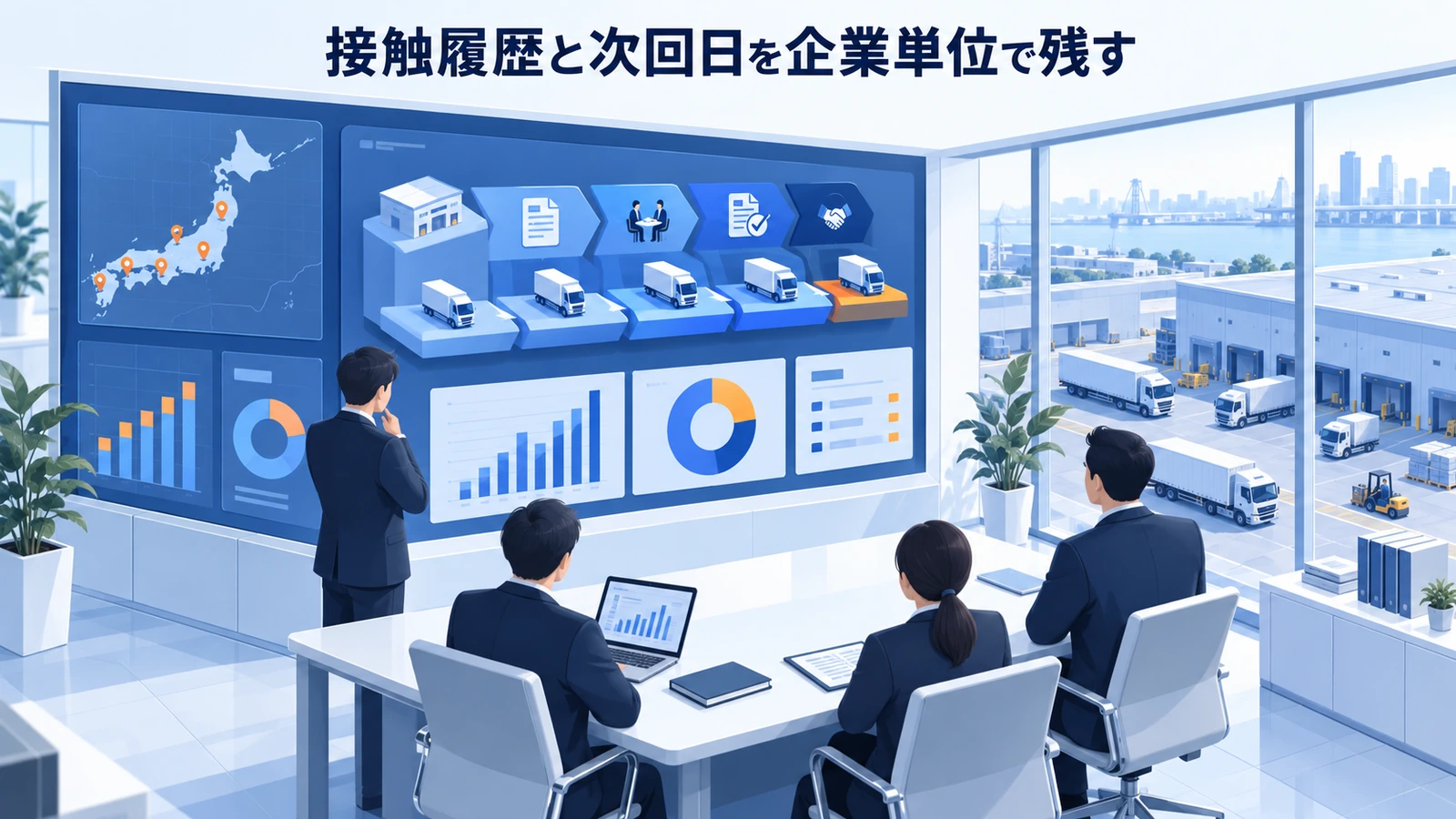 「接触履歴と次回日を企業単位で残す」の要点を整理したImage 2.0図解