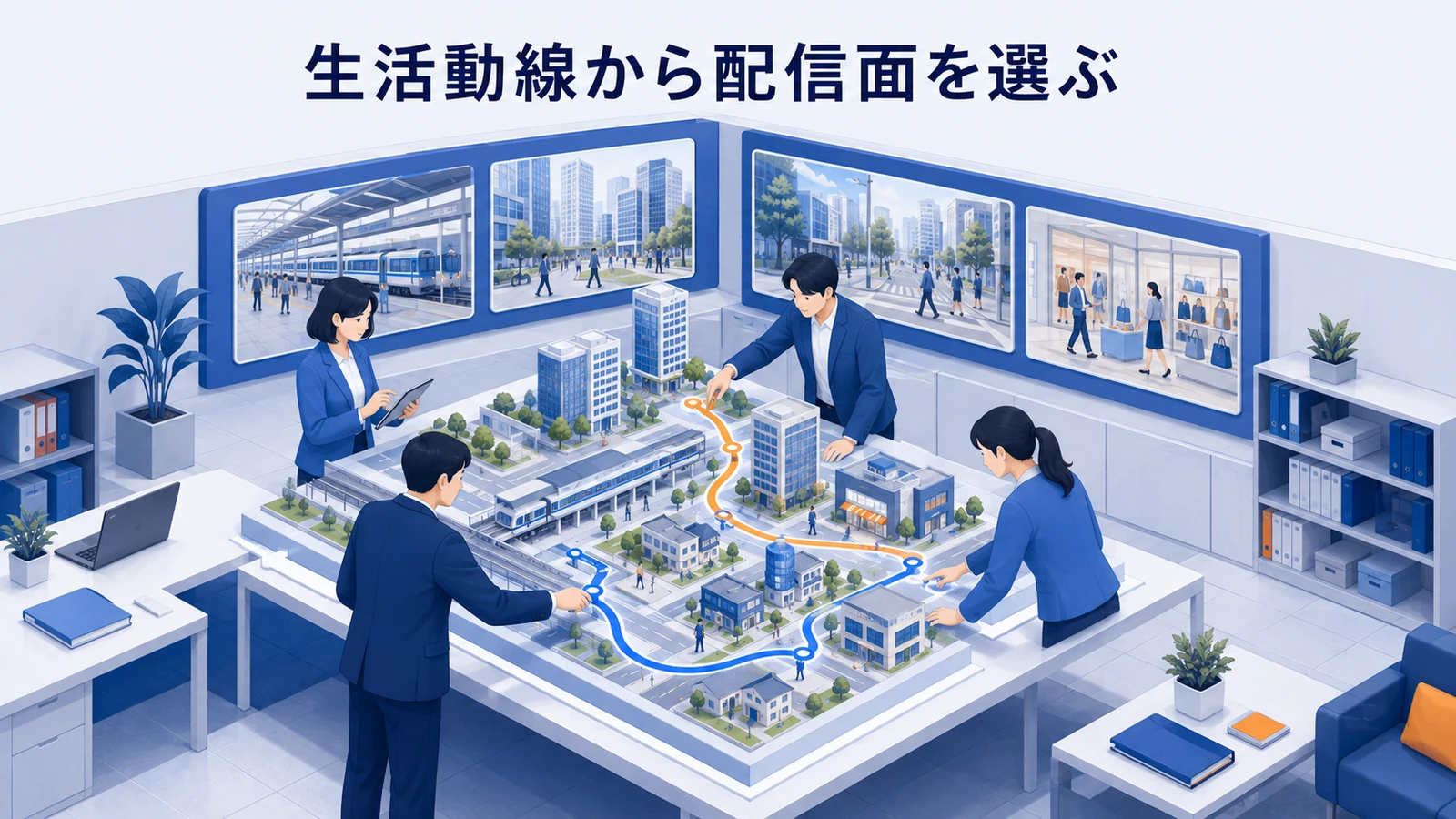 オーディエンスと生活動線からDOOH配信面を選ぶ