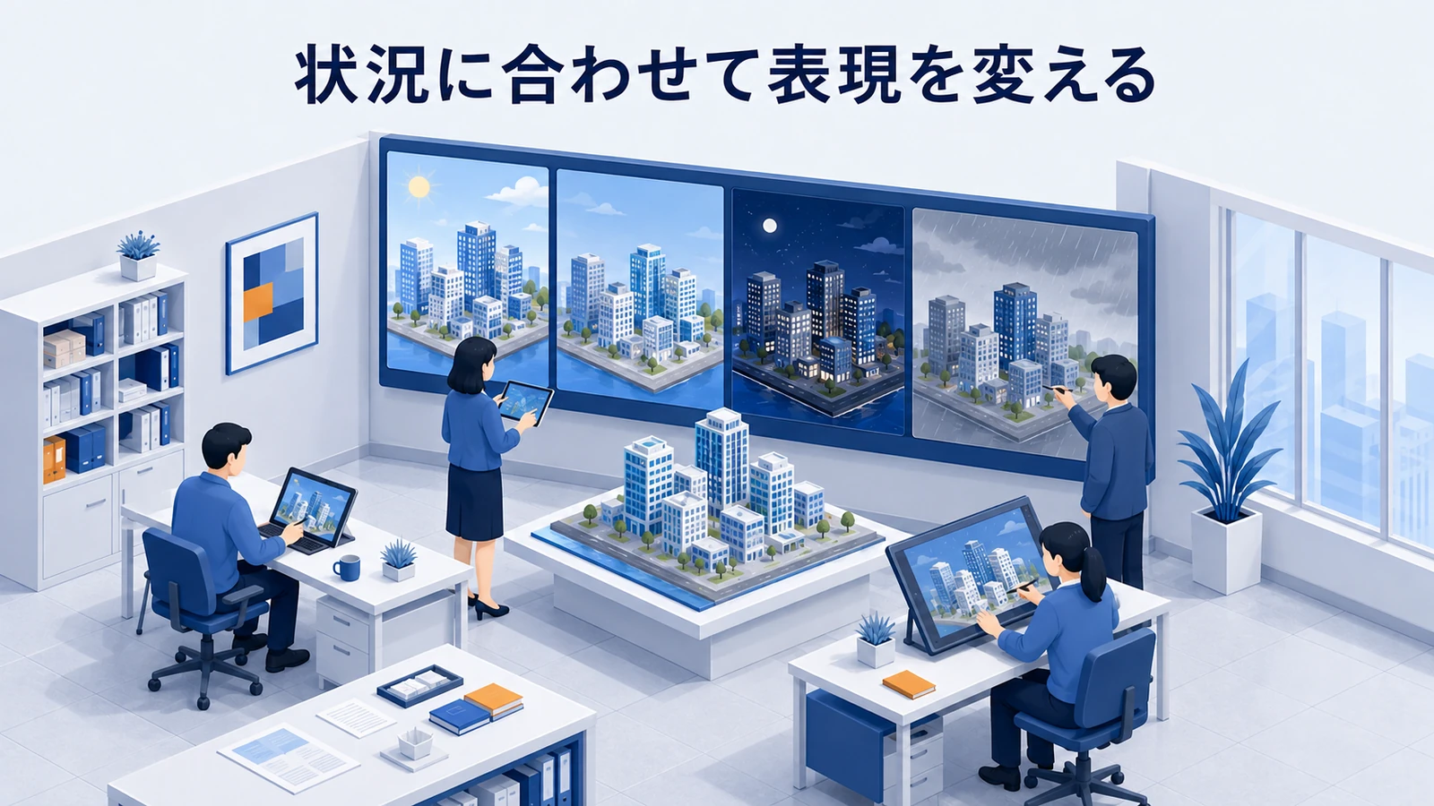 場所、時間、天候に合わせてDOOHクリエイティブを変える