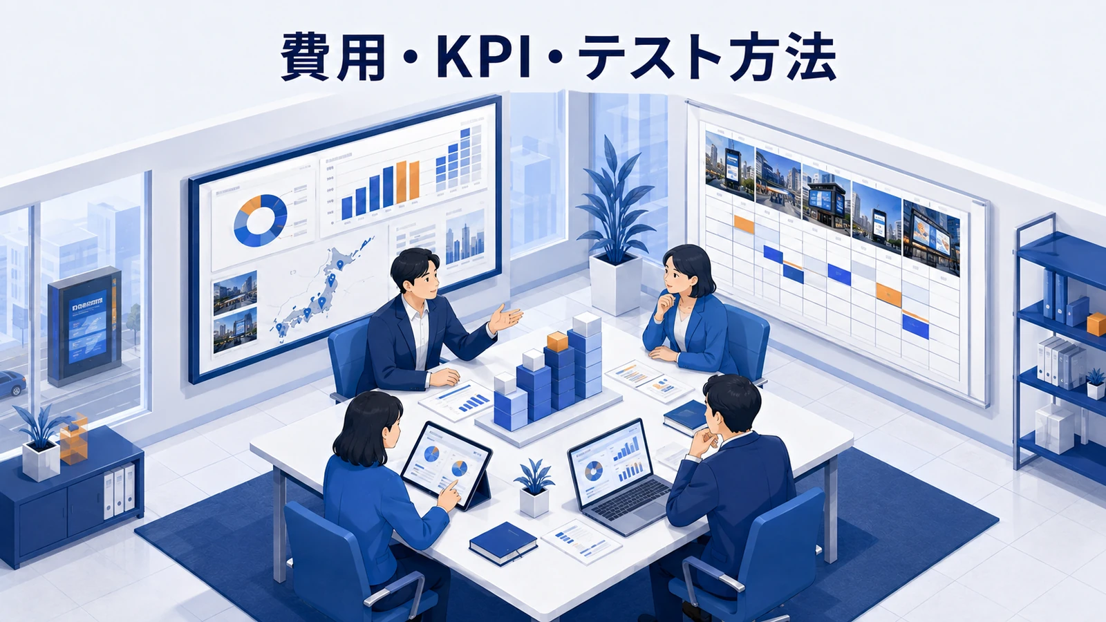 DOOH広告の費用、KPI、テスト方法を決める