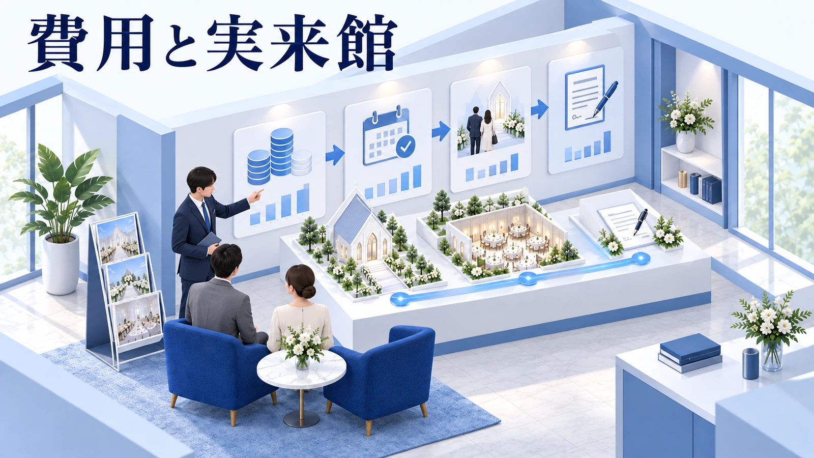 費用は掲載料だけでなく、実来館までの総負担で見るの図解